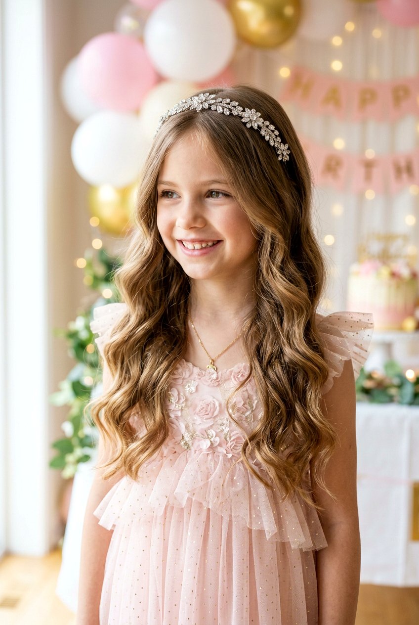 Loose Waves With Sparkly Headband - 20 birthday hairstyles for girls - 20 birthday hairstyles for girls