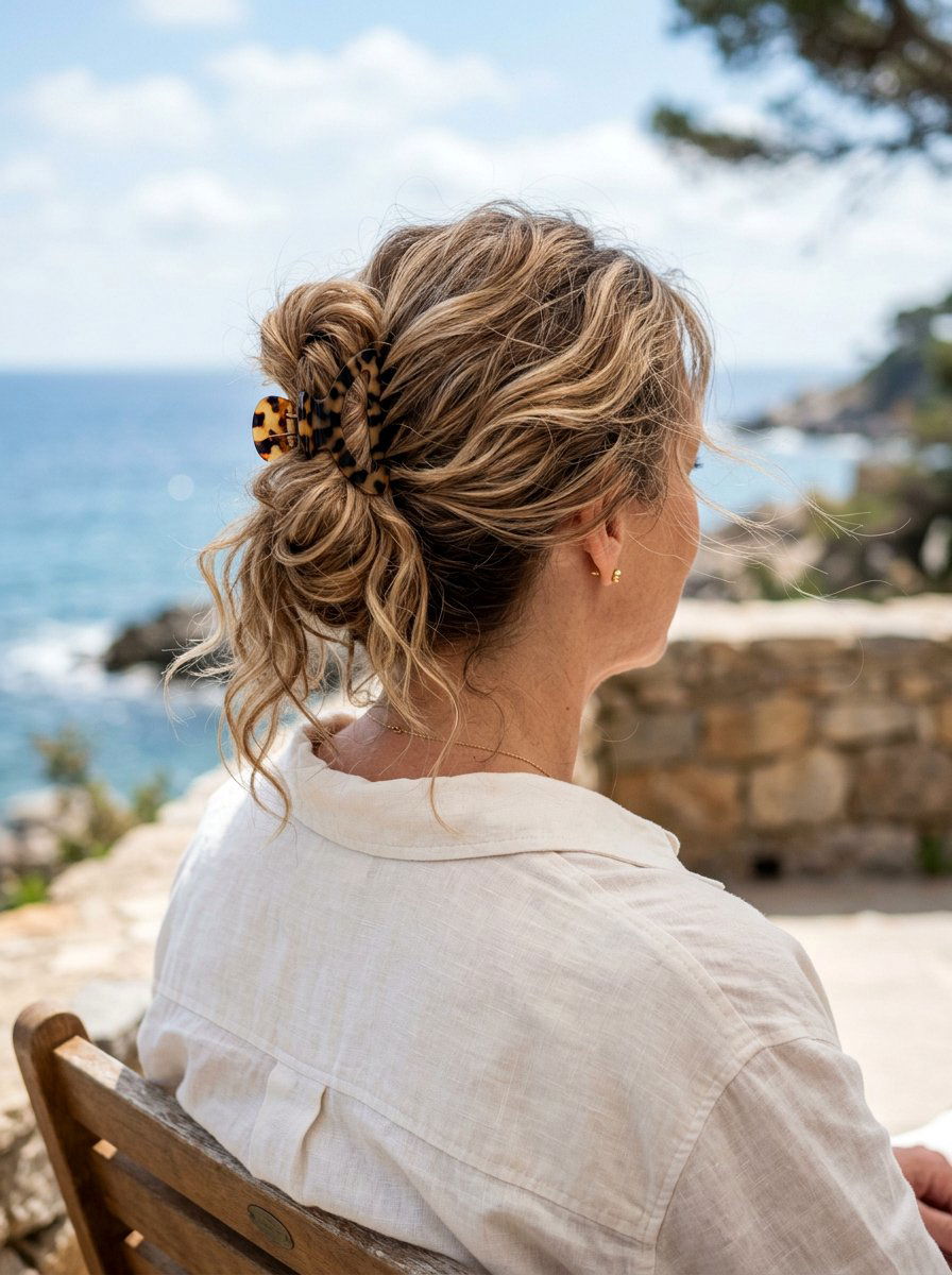 Loose Wavy Claw Clip Bun - 20 claw clip bun for mature women - 20 claw clip bun for mature women