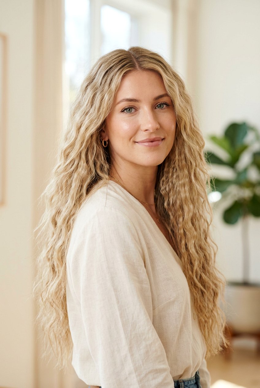 Loose crimped waves - 20 crimped hairstyles - 20 crimped hairstyles