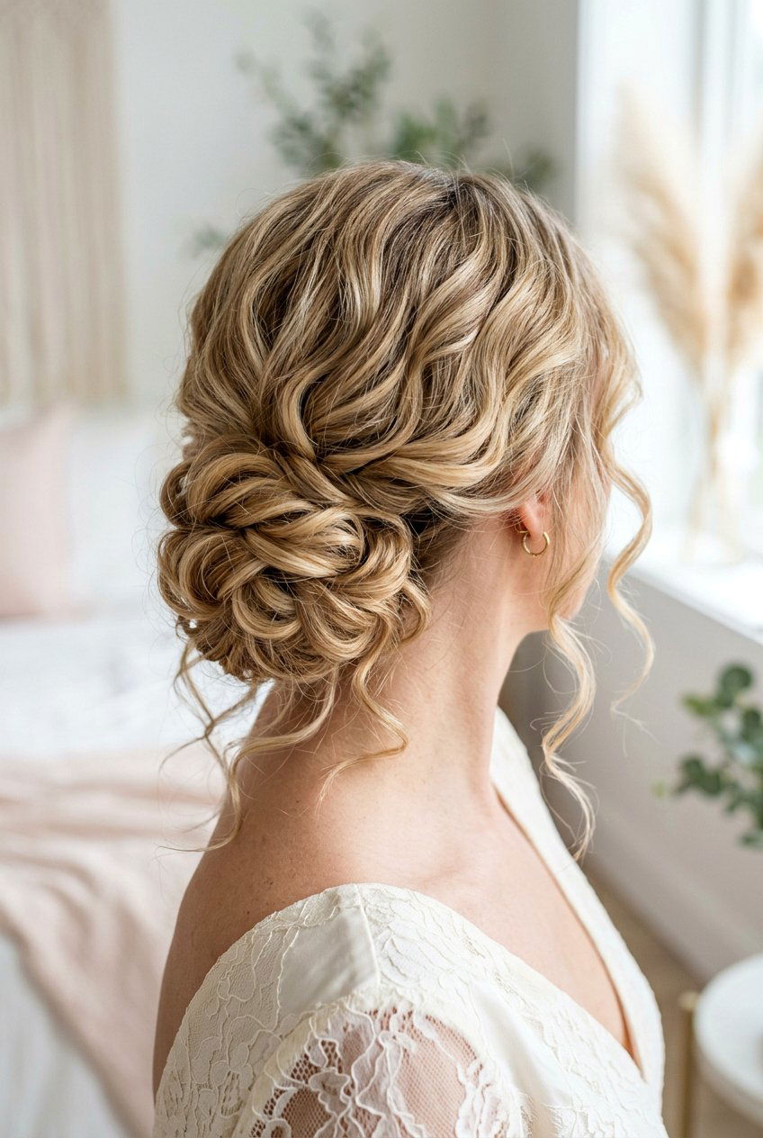 Loose curly chignon - 20 prom updo hairstyles - 20 prom updo hairstyles