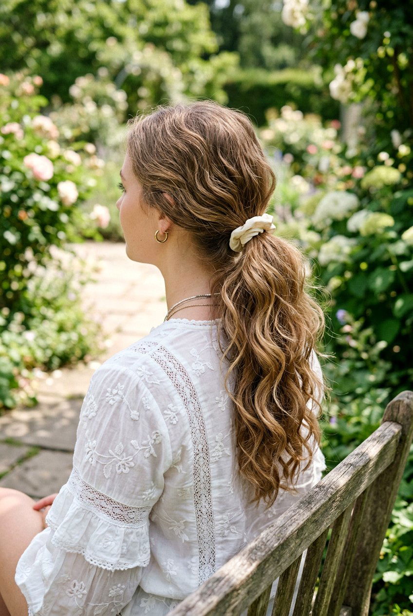 Loose wavy ponytail - 20 exam day ponytail for girls - 20 exam day ponytail for girls