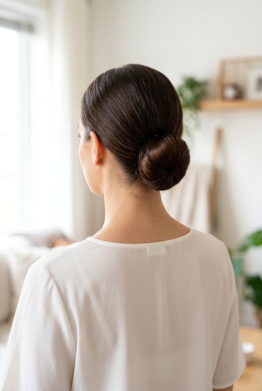 Low Ballerina Bun - 20 ballerina bun hairstyle - 20 ballerina bun hairstyle