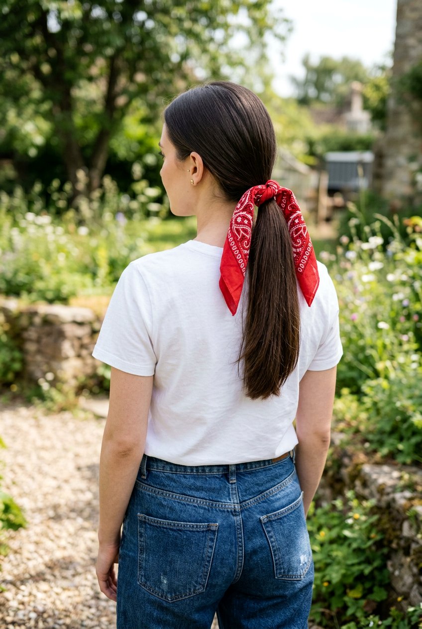 Low Bandana Ponytail - 20 bandana ponytail hairstyle - 20 bandana ponytail hairstyle