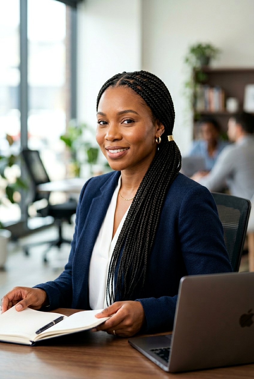 Low Box Braids Ponytail - 20 box braids ponytail hairstyle - 20 box braids ponytail hairstyle