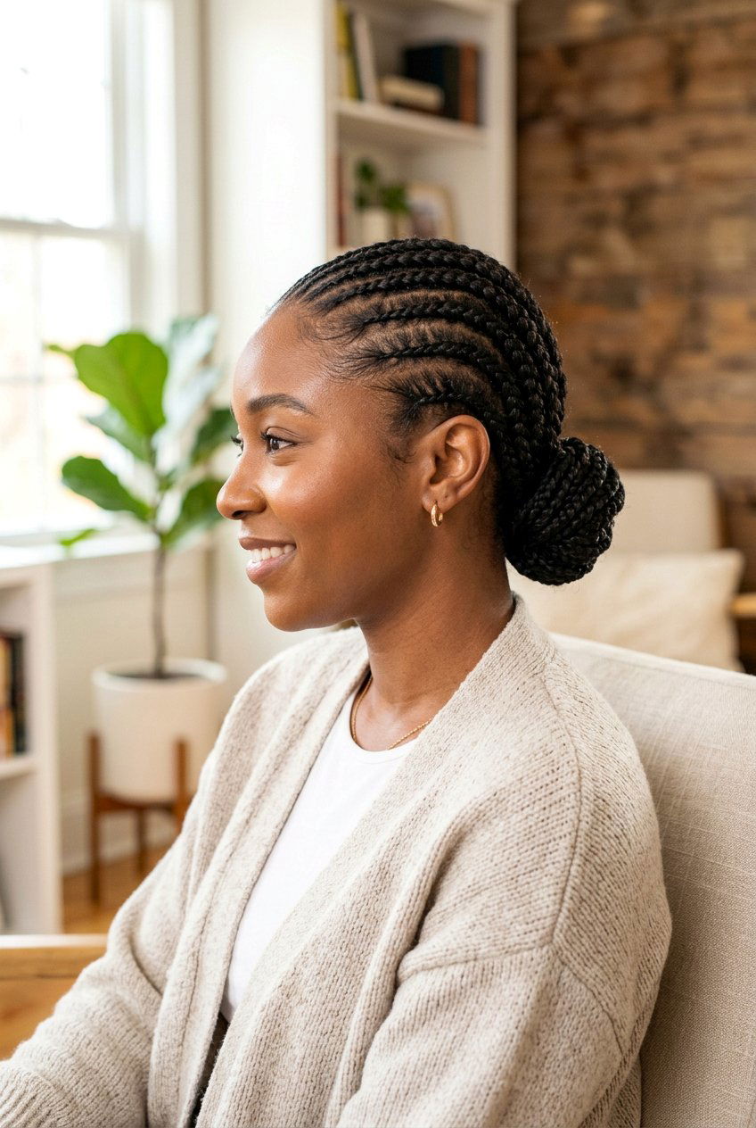 Low Braided Bun For Black Girls - 20 braided buns for black girls - 20 braided buns for black girls
