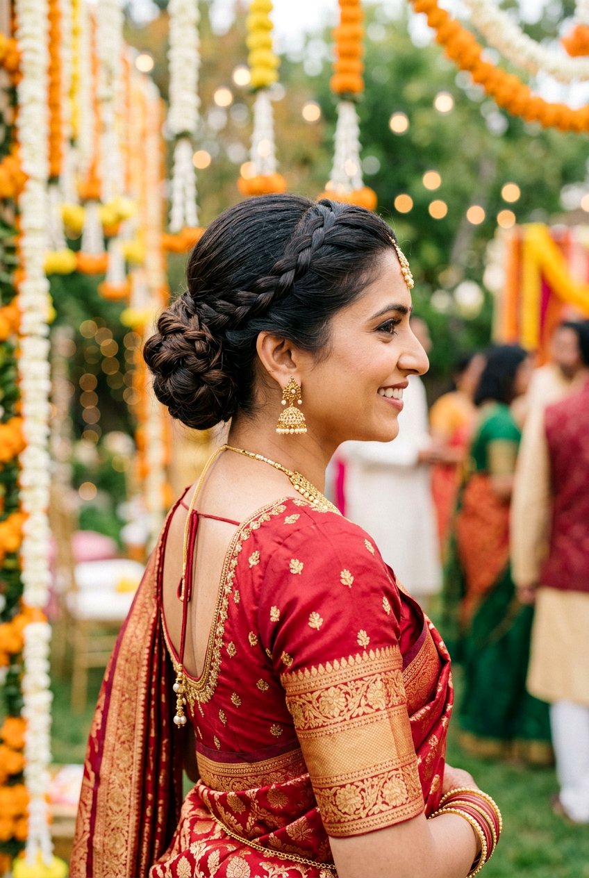 Low Braided Bun Updo - 20 formal festive updo - 20 formal festive updo