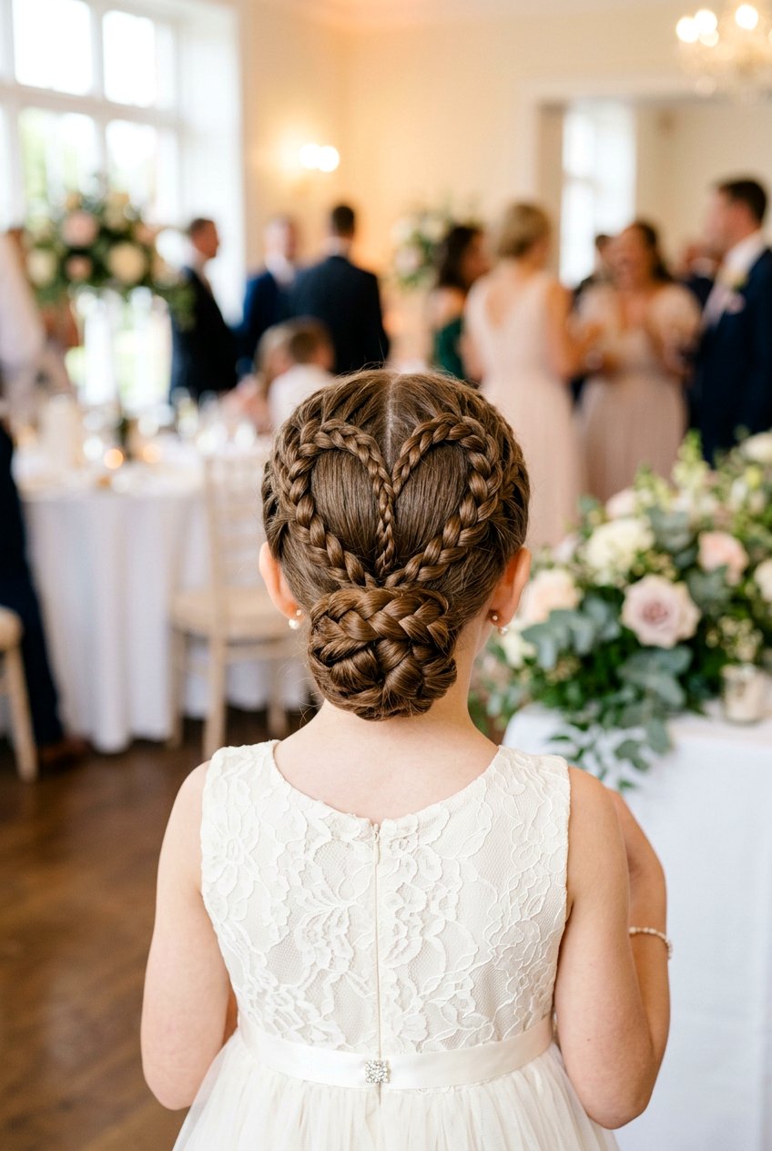 Low Braided Heart Updo - 20 valentine hairstyles for girls - 20 valentine hairstyles for girls