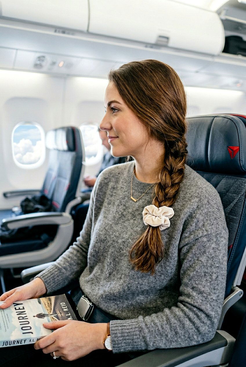 Low Braided Ponytail For Airplane Travel - 20 airplane friendly braid styles - 20 airplane friendly braid styles