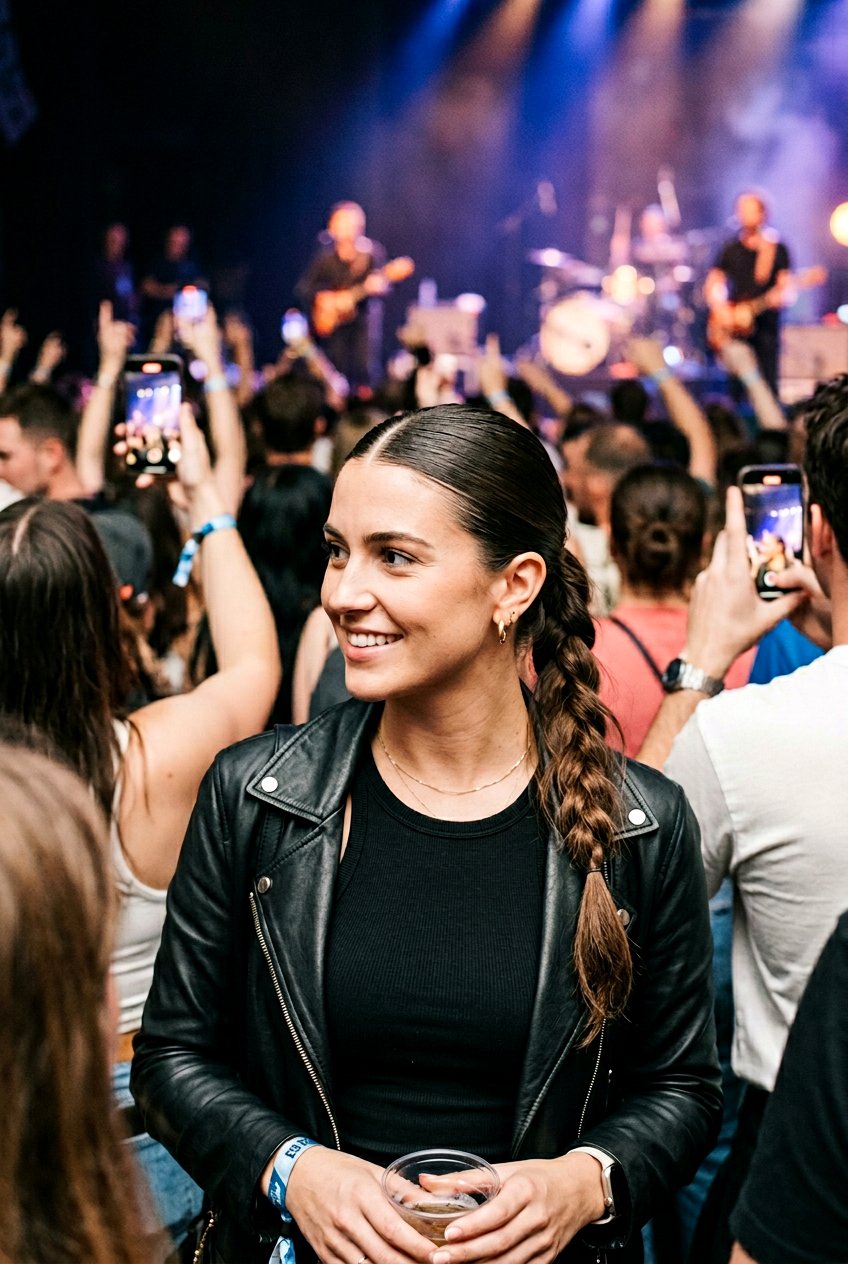 Low Braided Ponytail For Concert - 20 concert ponytail with braids - 20 concert ponytail with braids