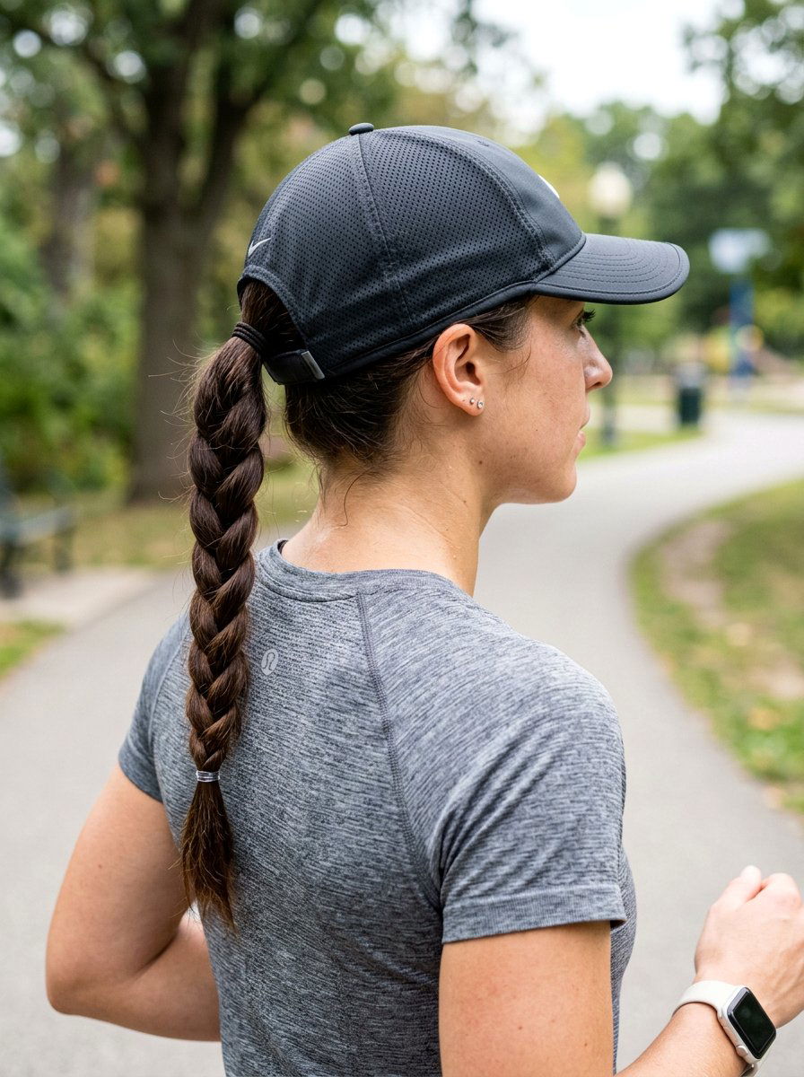 Low Braided Ponytail For Pickleball - 20 pickleball hairstyles - 20 pickleball hairstyles