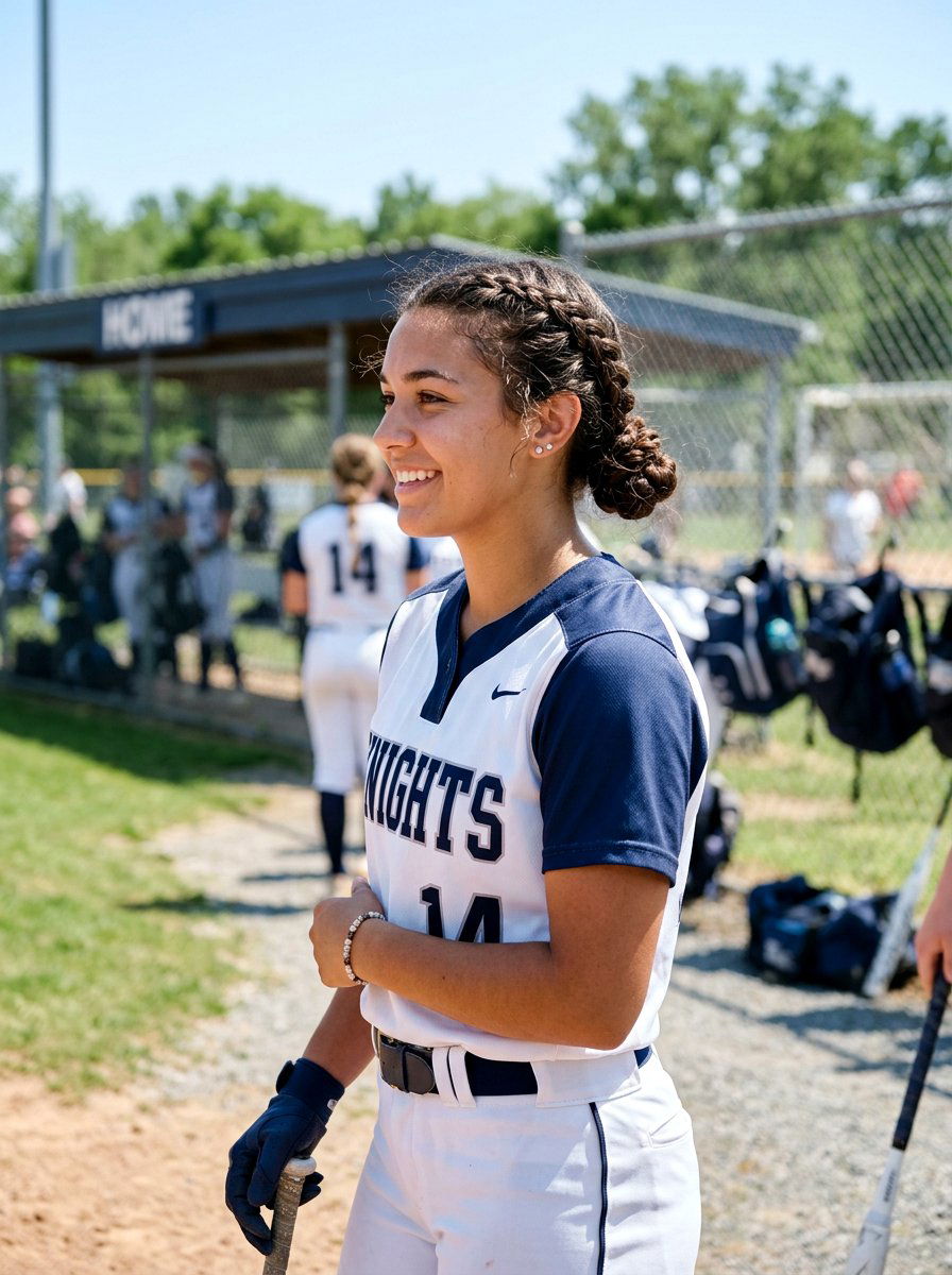 Low Braided Space Buns For Softball - 20 softball hairstyle with low braid - 20 softball hairstyle with low braid