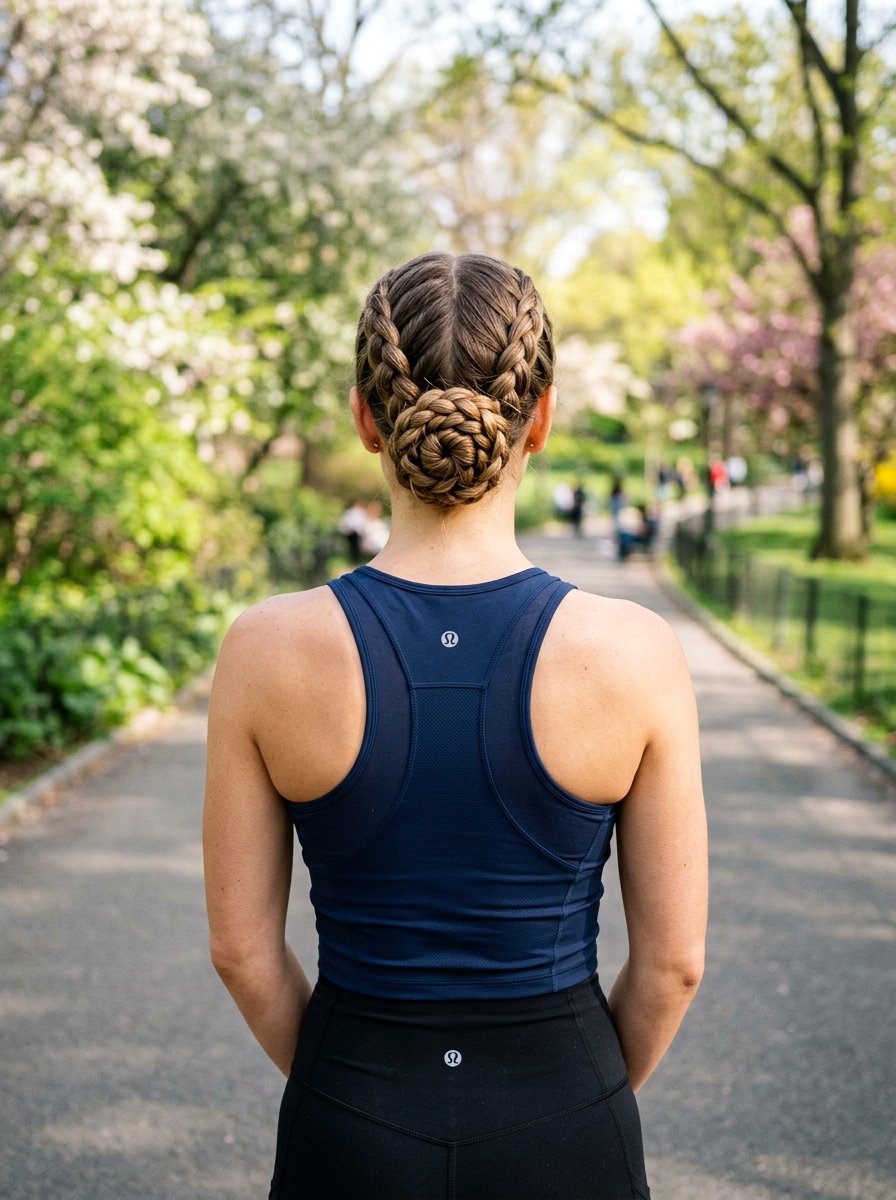 Low Braided Updo For Softball - 20 softball hairstyle with low braid - 20 softball hairstyle with low braid