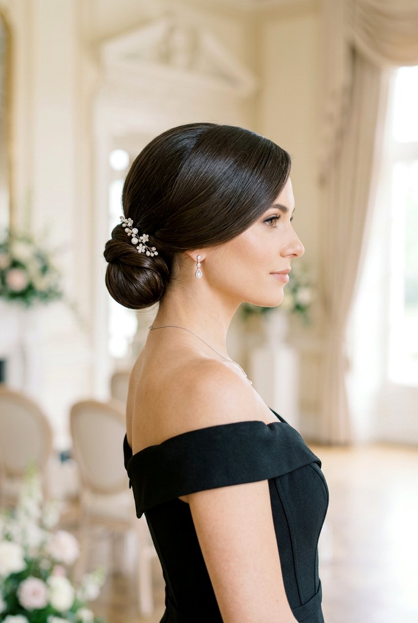 Low Bridal Chignon - 20 best bridal hairstyle ideas - 20 best bridal hairstyle ideas