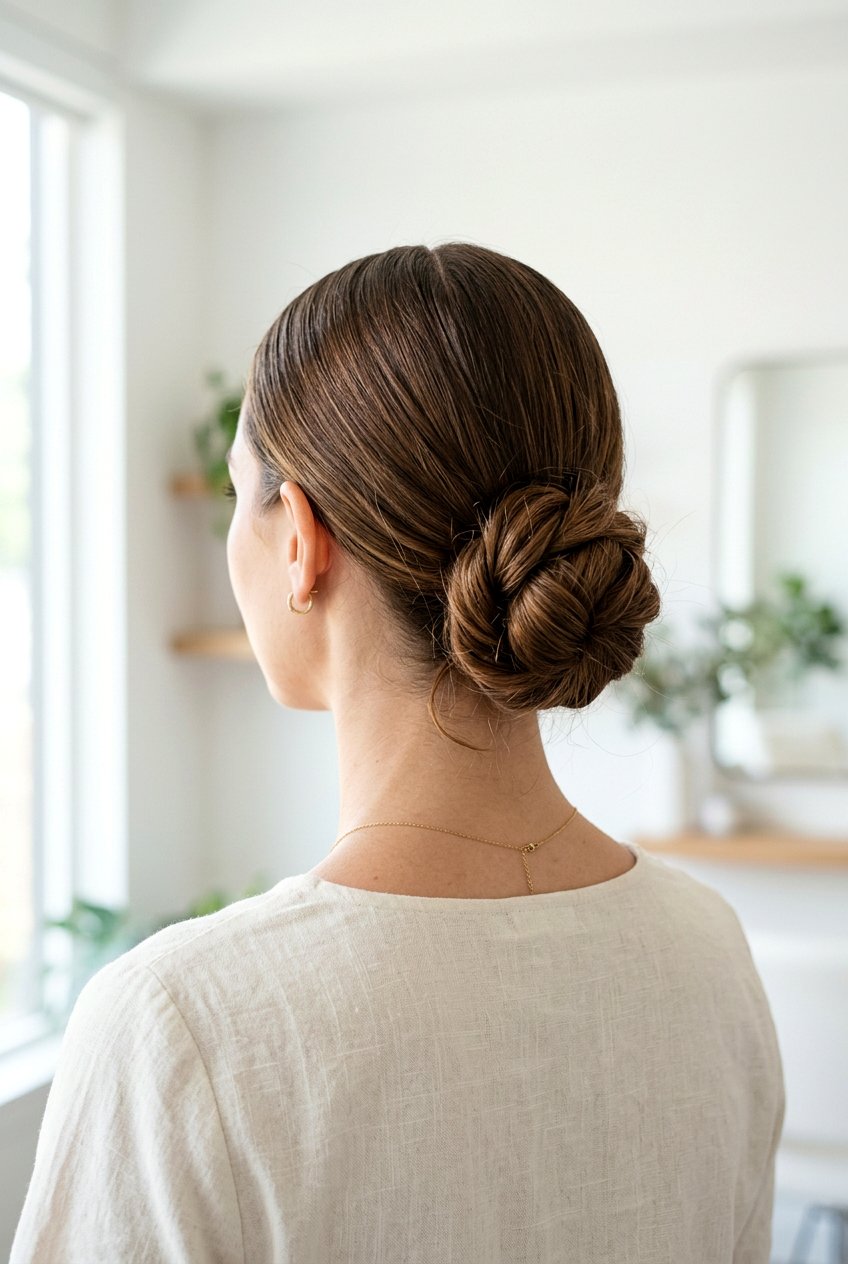Low Bun - 20 quick hairstyles for school - 20 quick hairstyles for school