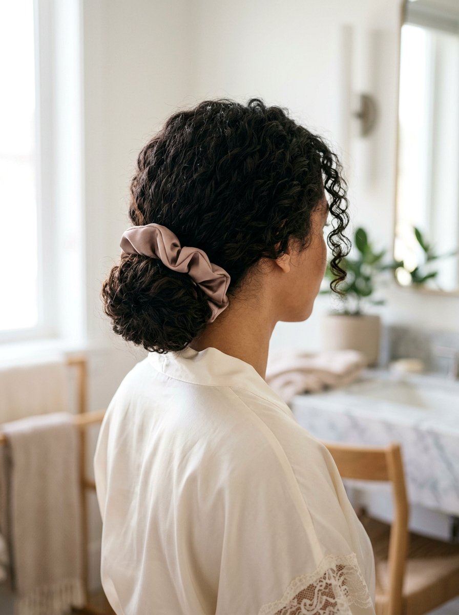 Low Bun - 20 overnight styles for curly hair protection - 20 overnight styles for curly hair protection