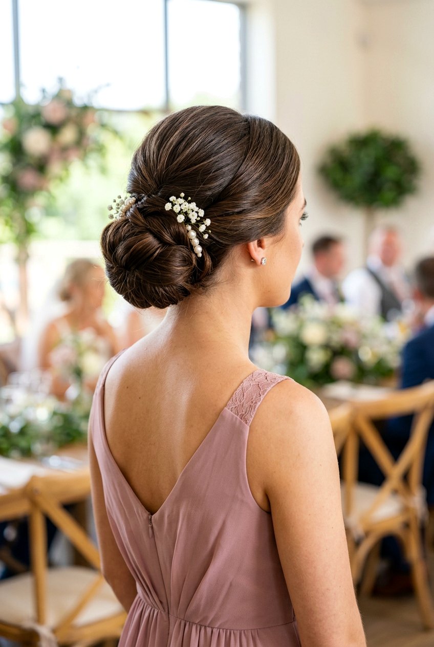 Low Bun Bridesmaid Hair For Thick Hair - 20 bridesmaid low bun hairstyle - 20 bridesmaid low bun hairstyle