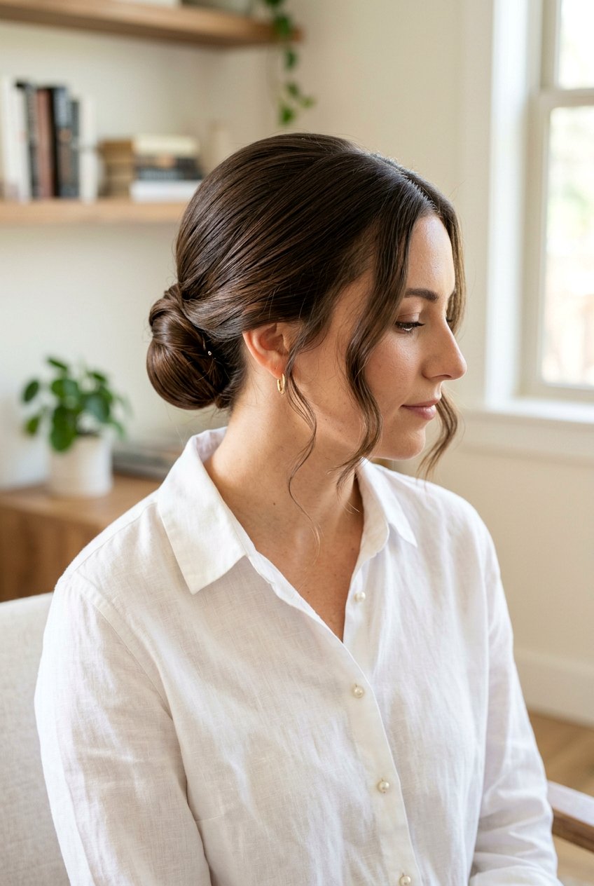 Low Bun For Long Hair - 20 lazy girl hairstyles for long hair - 20 lazy girl hairstyles for long hair