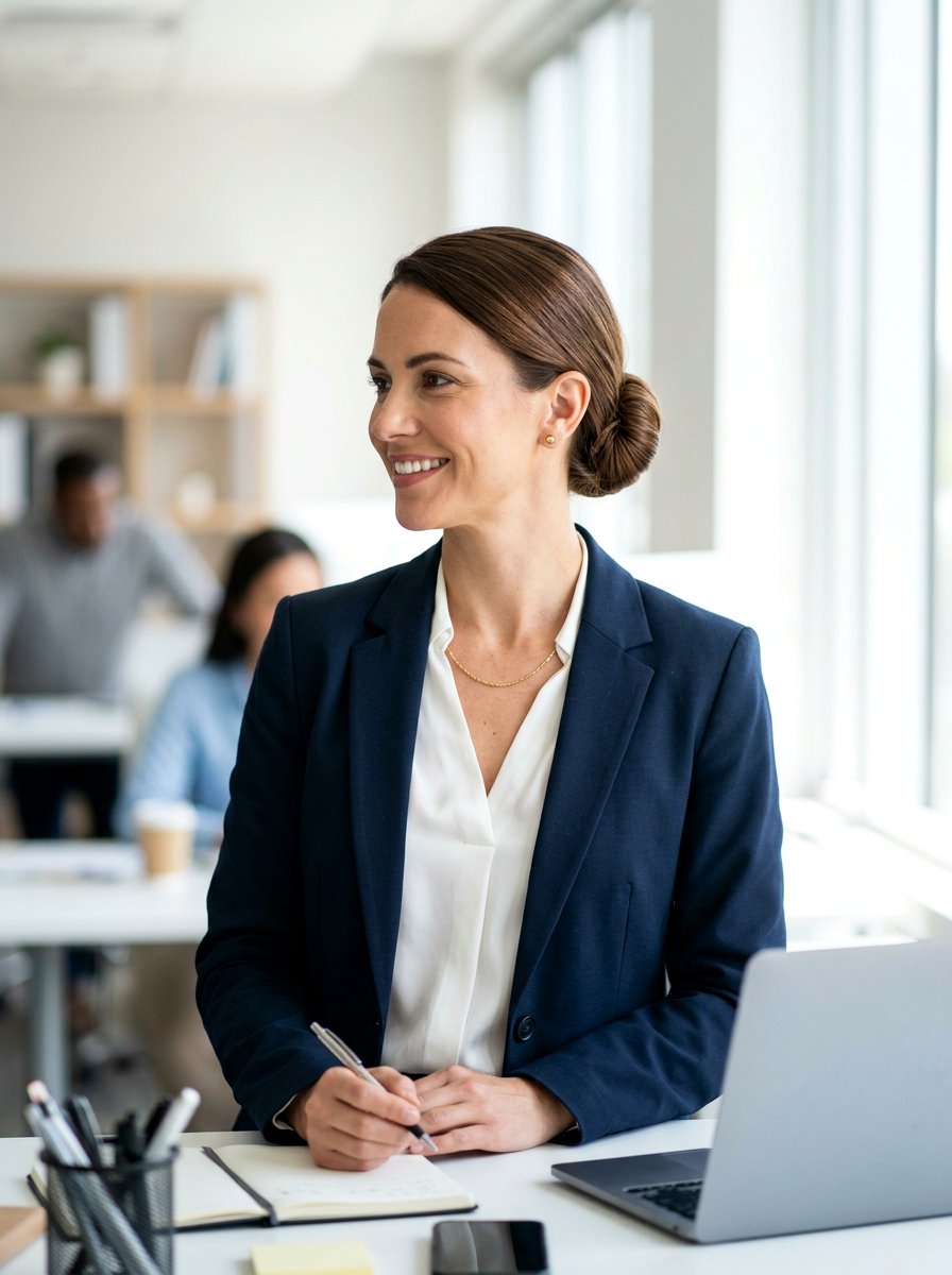 Low Bun For Shoulder Length Hair At Work - 20 shoulder length work hairstyles - 20 shoulder length work hairstyles