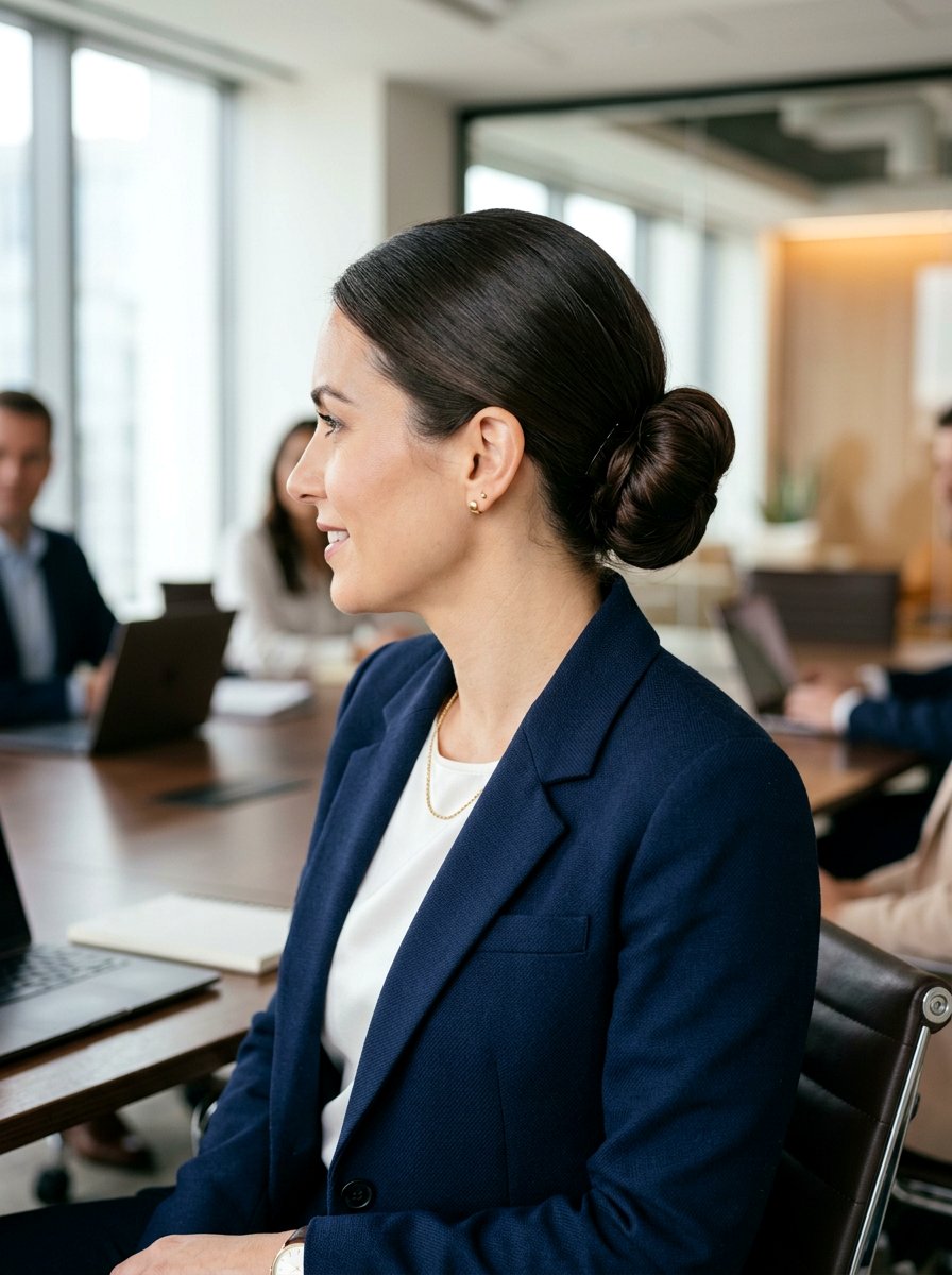 Low Bun Meeting Hairstyle - 20 easy meeting hairstyle for women - 20 easy meeting hairstyle for women