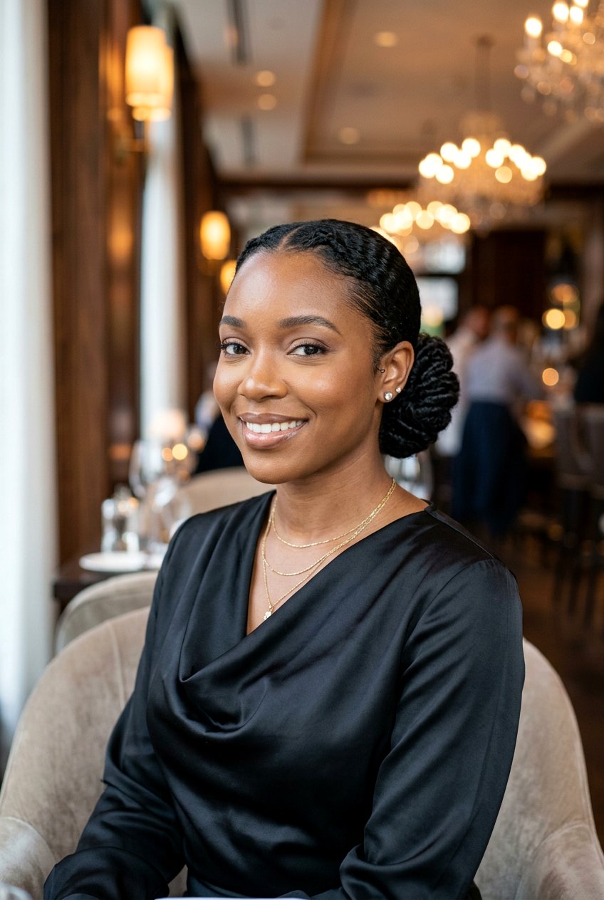 Low Bun Natural Hair - 20 overnight stretch hairstyle for natural hair - 20 overnight stretch hairstyle for natural hair