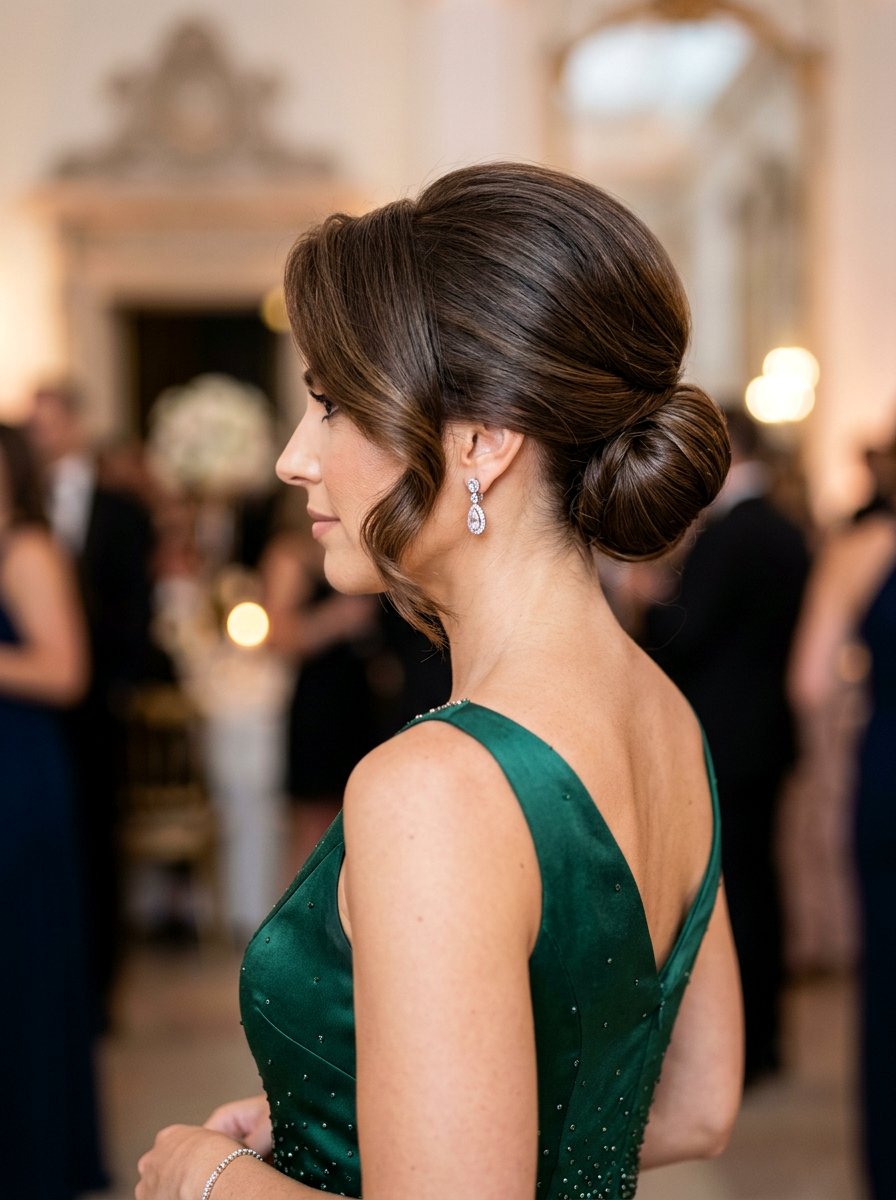 Low Bun With Blowout Volume - 20 glossy old money blowout - 20 glossy old money blowout