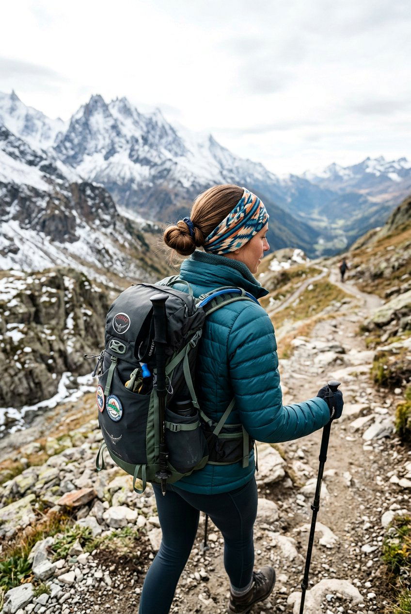 Low Bun With Buff For Hiking Long Hair - 20 hiking hairstyles for long hair - 20 hiking hairstyles for long hair