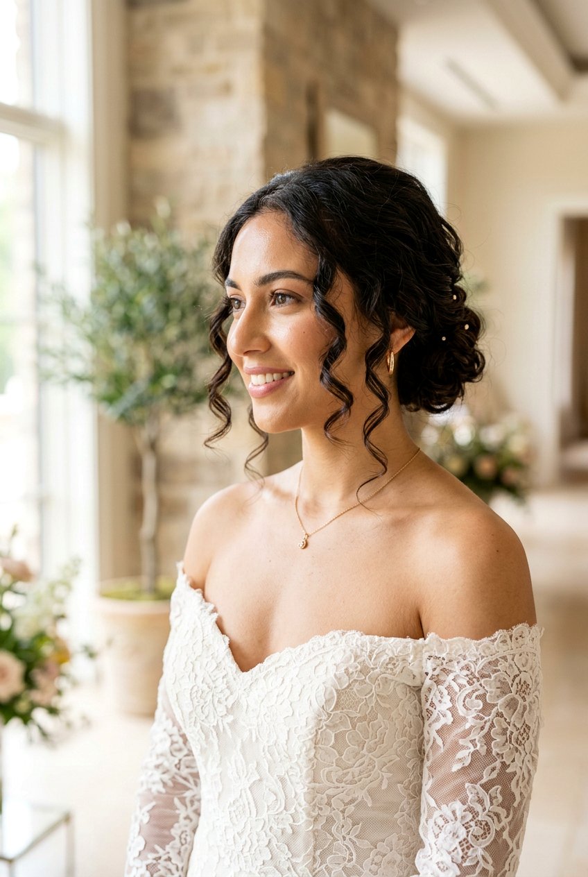 Low Bun With Face Framing Curls - 20 low bun wedding guest hairstyle - 20 low bun wedding guest hairstyle