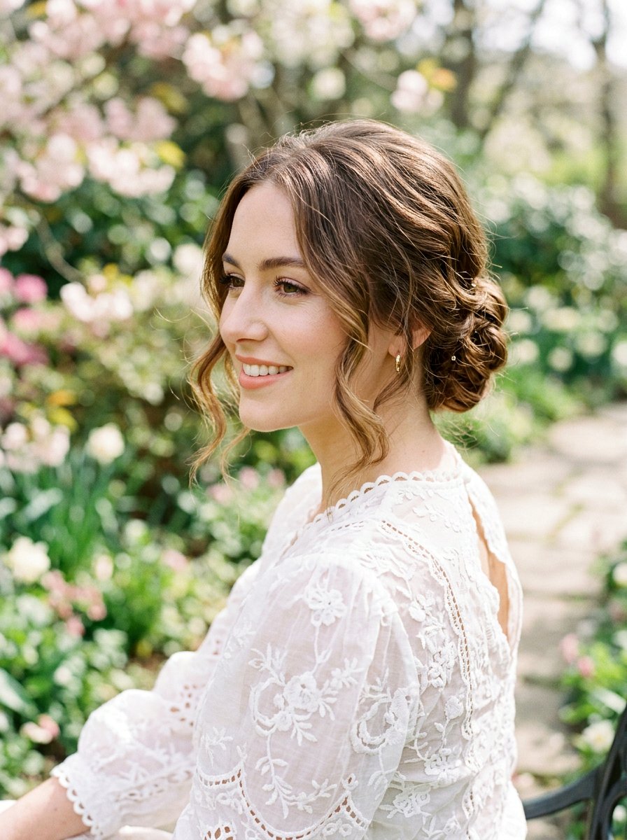 Low Bun With Face Framing Pieces - 20 date night hairstyle with low bun - 20 date night hairstyle with low bun