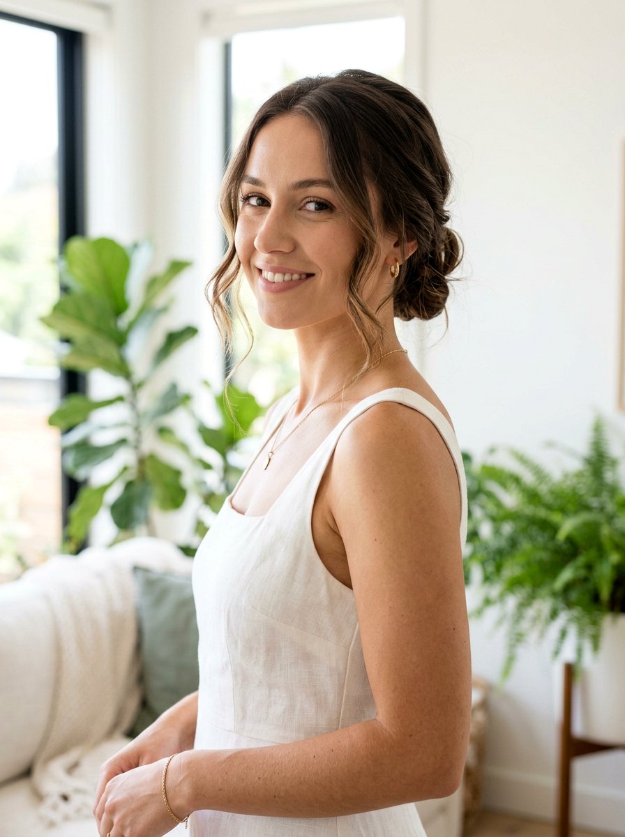 Low Bun With Face Framing Pieces - 20 hot weather hairstyles for women - 20 hot weather hairstyles for women