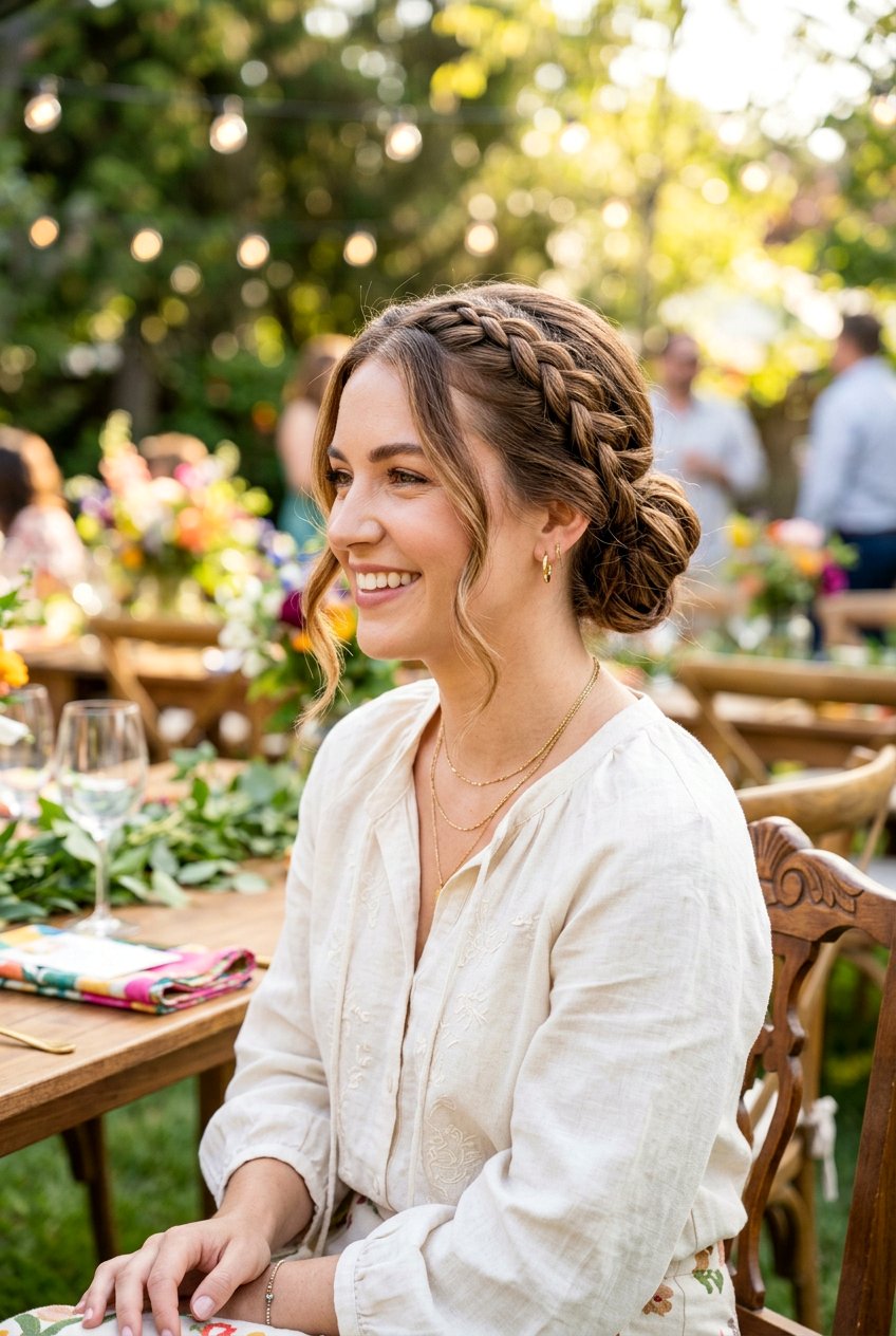 Low Bun With Front Braid - 20 festive low bun with braid - 20 festive low bun with braid