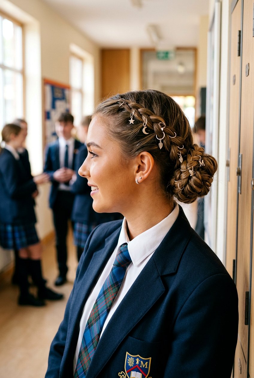 20 Adorable School Hairstyle Ideas Featuring a Low Bun
