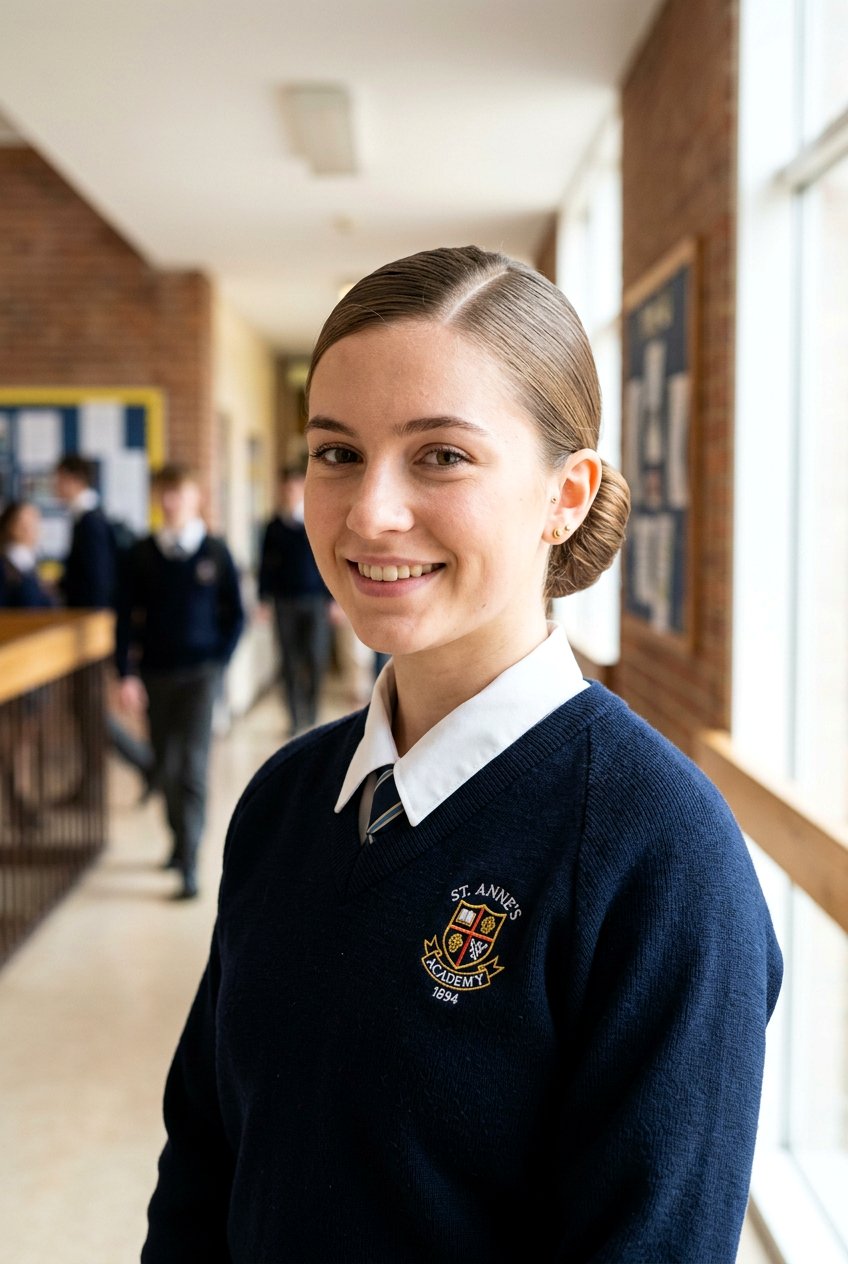 Low Bun With Side Part - 20 school hairstyle with low bun - 20 school hairstyle with low bun