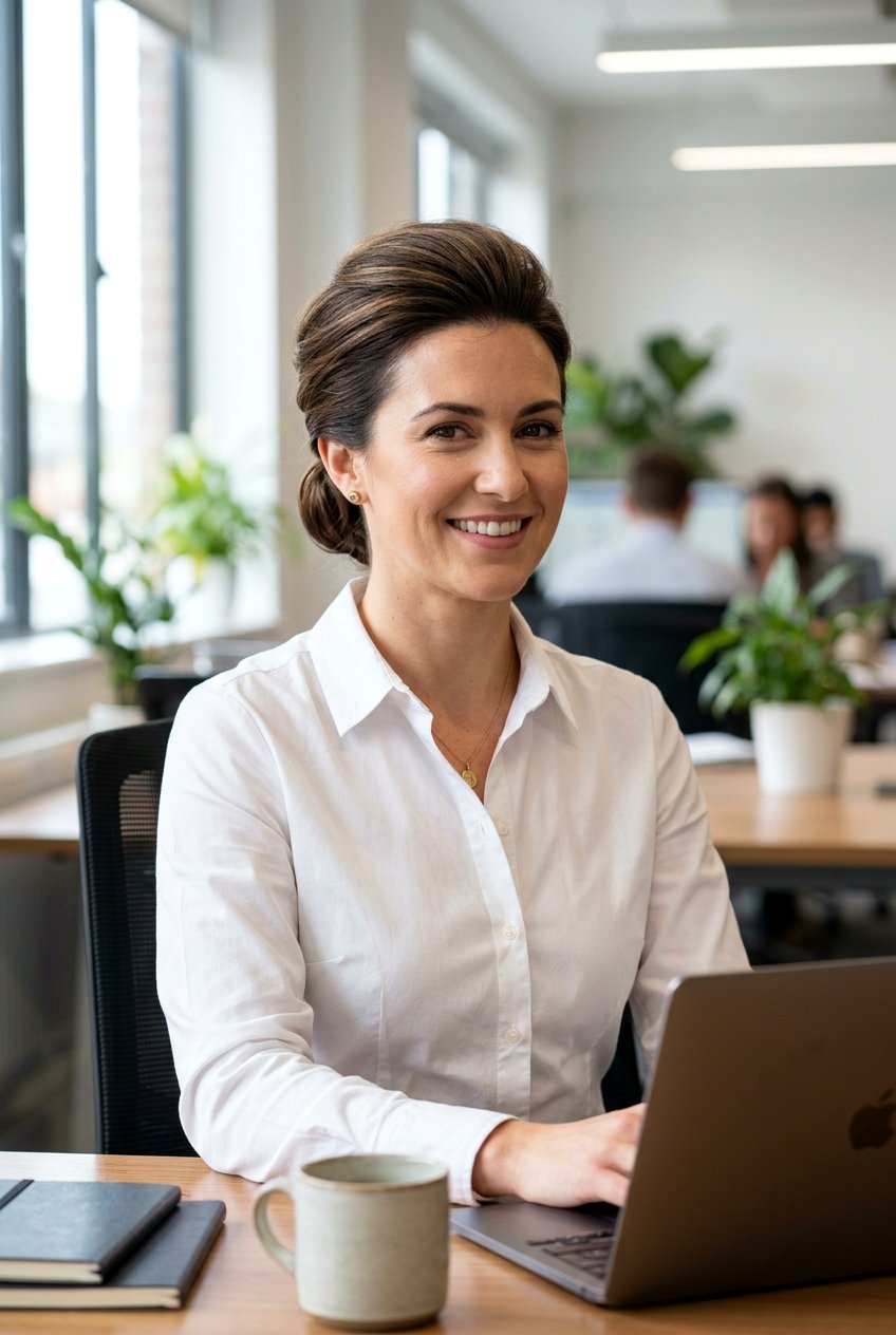 Low Bun With Volume At The Crown - 20 low bun for corporate women - 20 low bun for corporate women