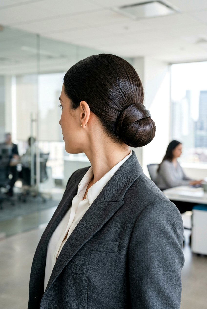 Low Bun With Wrapped Base - 20 low bun for mother of the bride - 20 low bun for mother of the bride