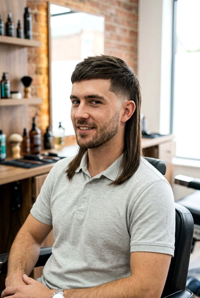 Low Burst Fade Mullet Straight Hair - 20 burst fade mullet for men with straight hair - 20 burst fade mullet for men with straight hair