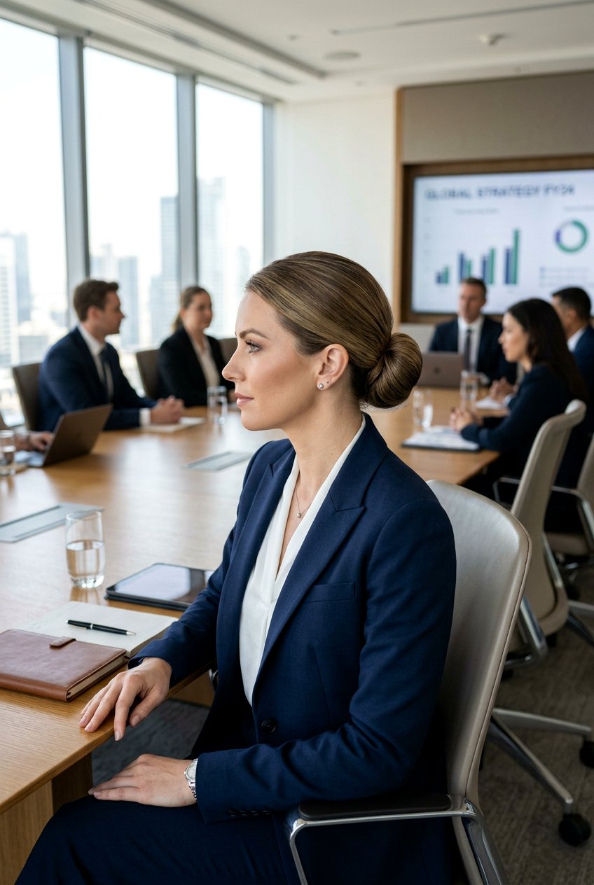 Low Chignon - 20 easy meeting hairstyle for women - 20 easy meeting hairstyle for women