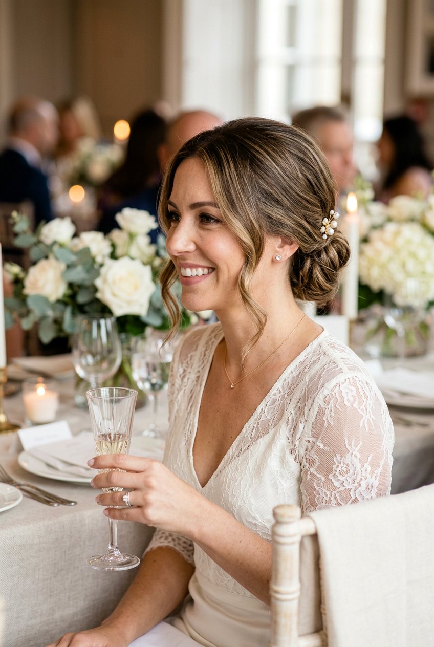 Low Chignon Anniversary Hairstyle - 20 anniversary hairstyles - 20 anniversary hairstyles