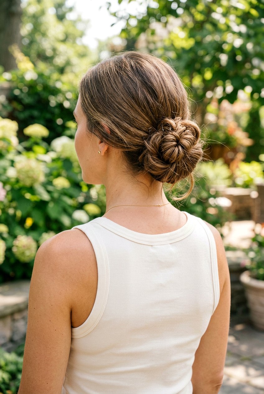 Low Chignon Bun - 20 mom quick grocery run bun - 20 mom quick grocery run bun