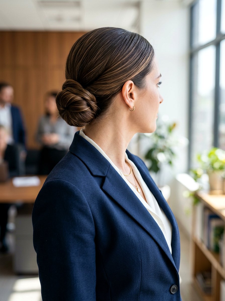 Low Chignon Bun - 20 polished interview bun - 20 polished interview bun