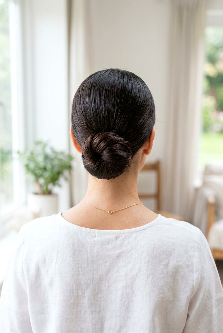 Low Chignon Bun - 20 best date night hairstyle ideas - 20 best date night hairstyle ideas