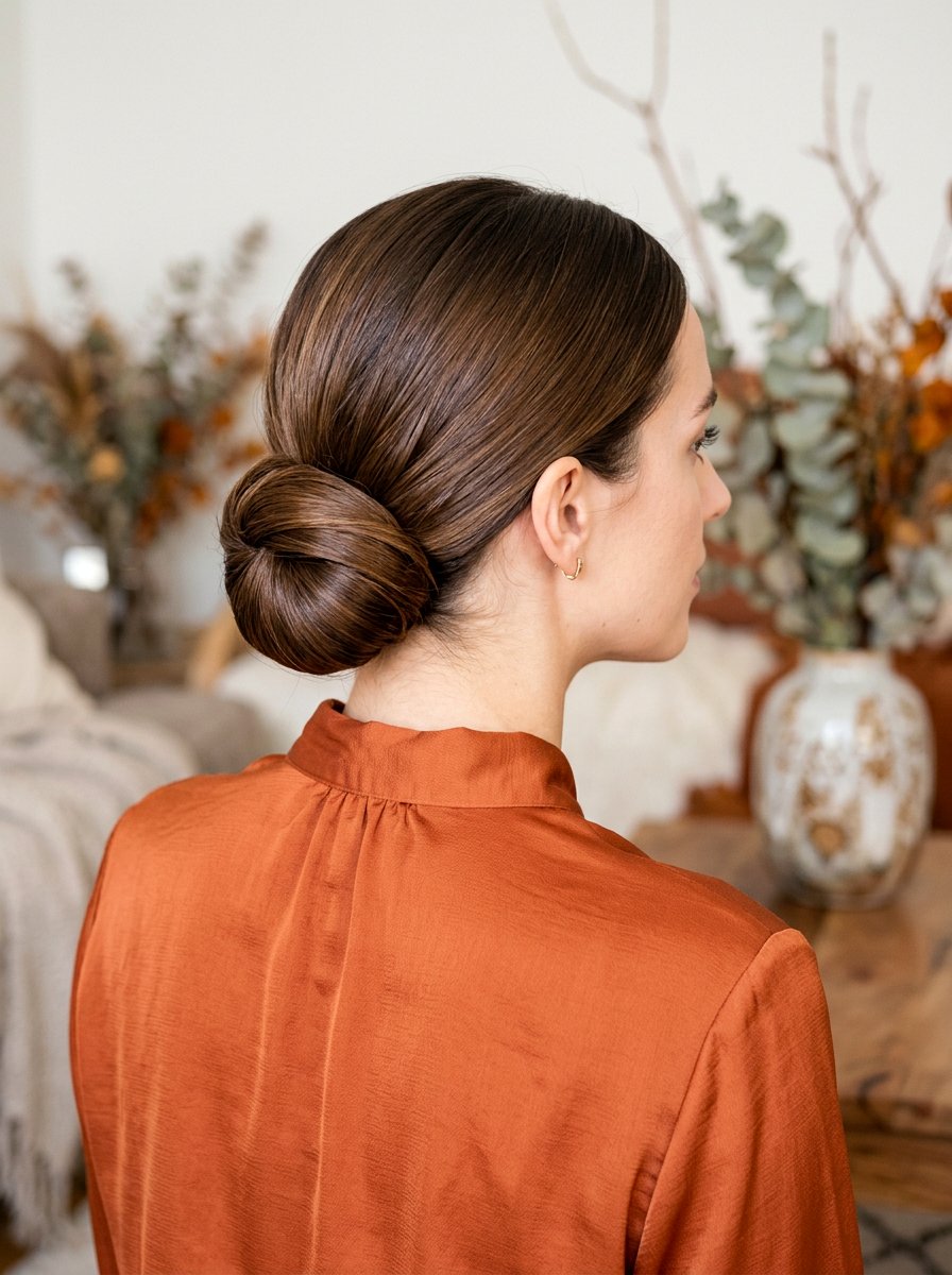 Low Chignon Bun - 20 easy low bun styling ideas - 20 easy low bun styling ideas