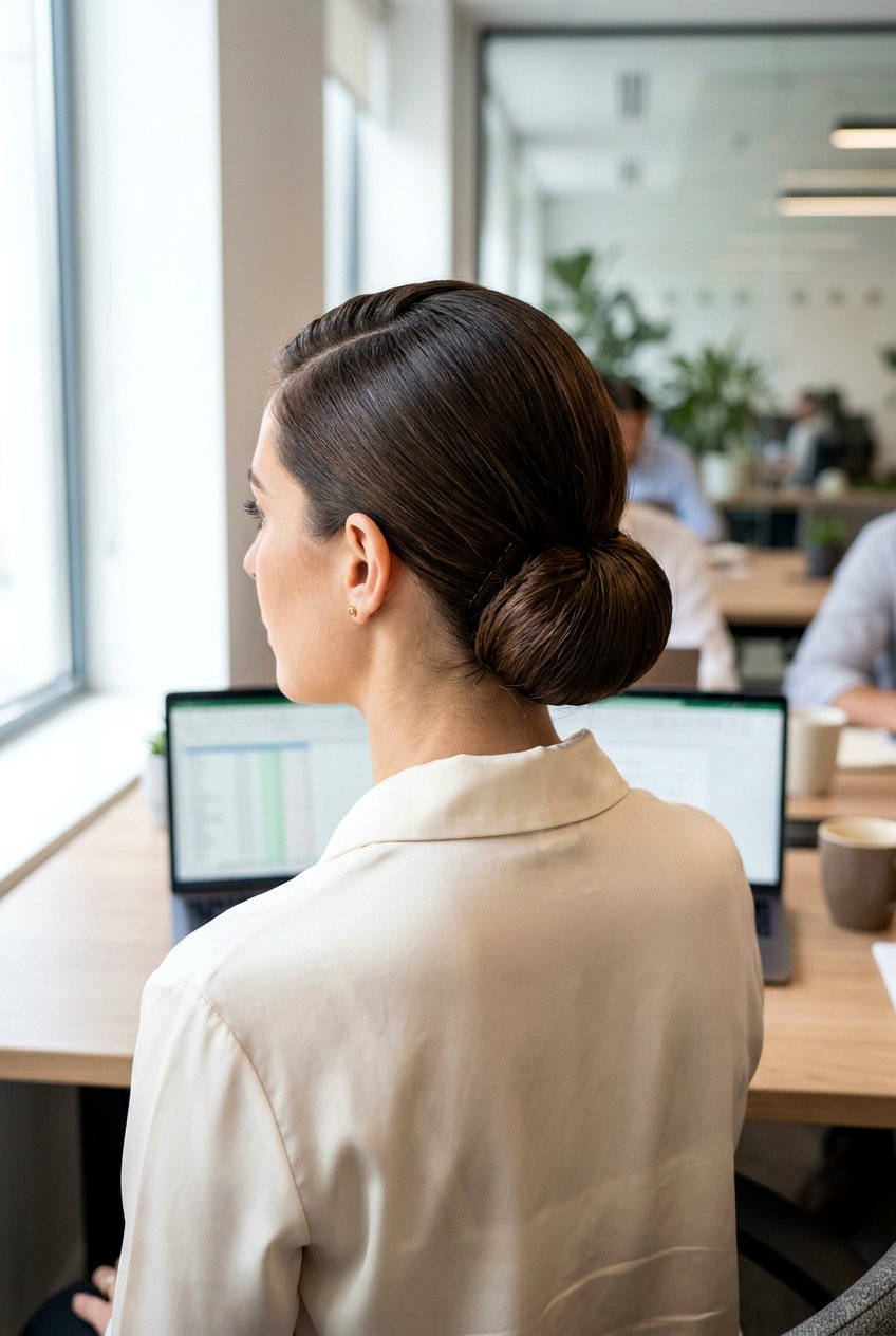 Low Chignon Bun - 20 low bun for corporate women - 20 low bun for corporate women