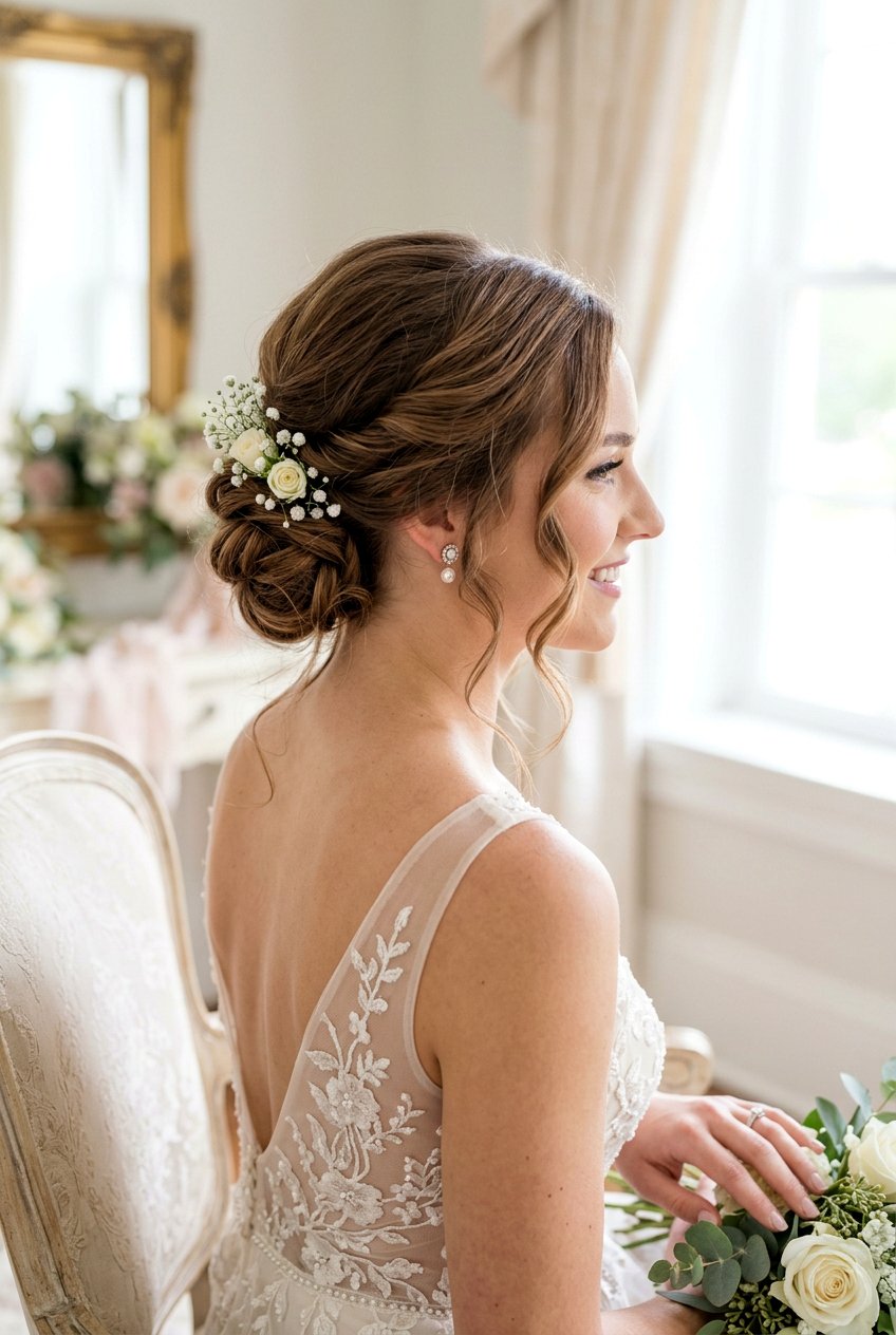 Low Chignon Engagement Hairstyle - 20 engagement dinner hairstyles - 20 engagement dinner hairstyles