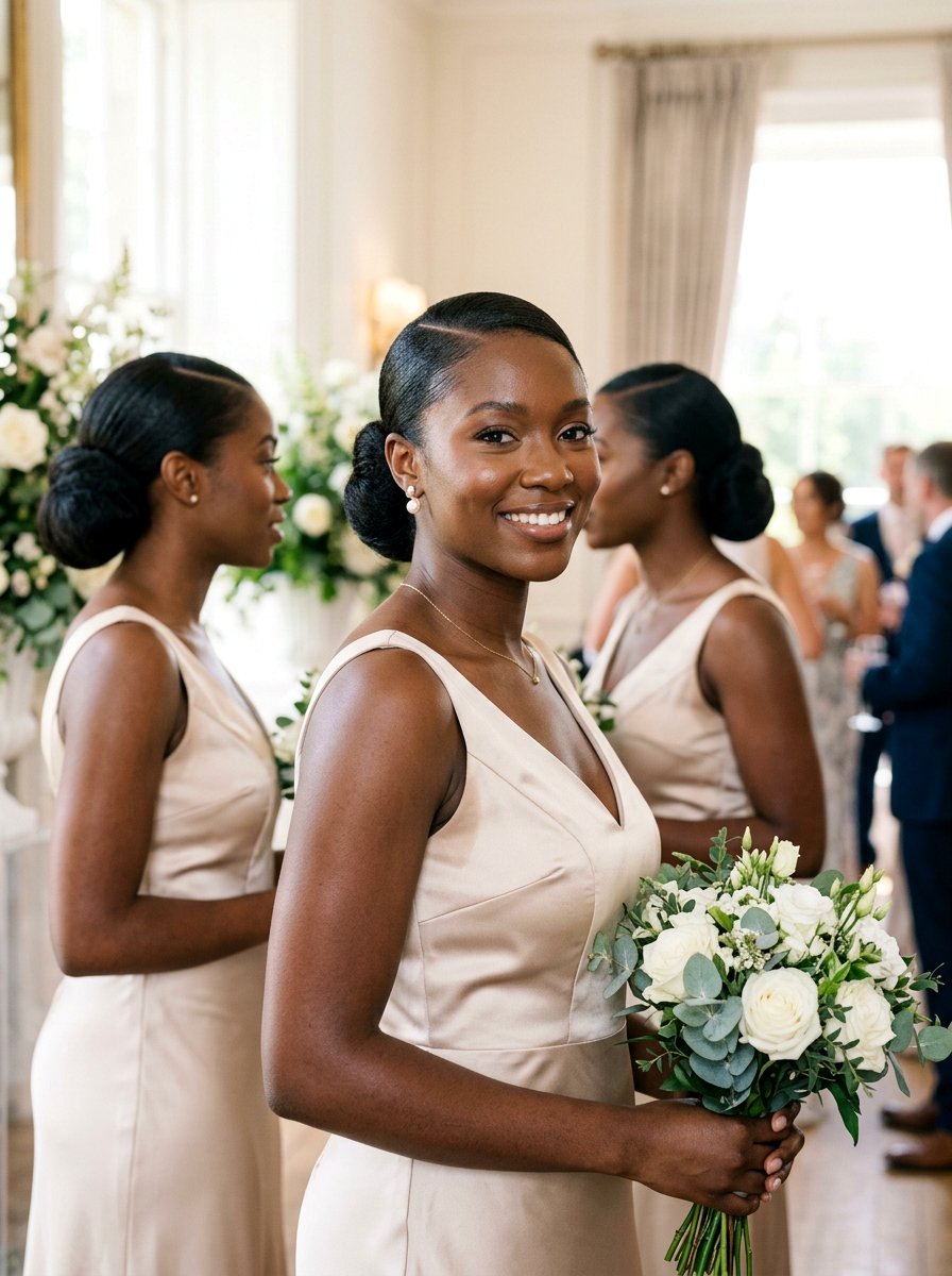 Low Chignon For Black Bridesmaids - 20 wedding hairstyles for black bridesmaids - 20 wedding hairstyles for black bridesmaids