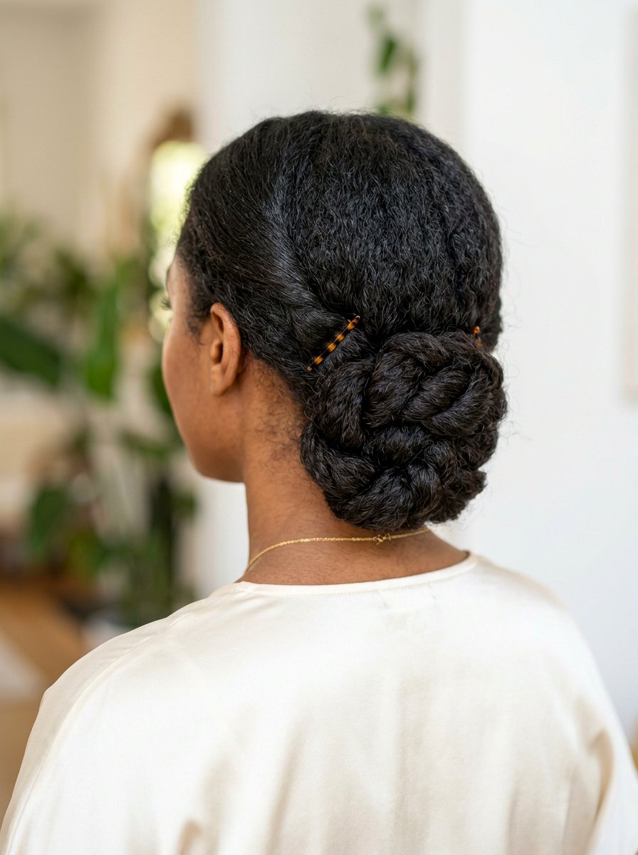 Low Chignon For Coarse Hair - 20 office hairstyle for thick coarse hair - 20 office hairstyle for thick coarse hair