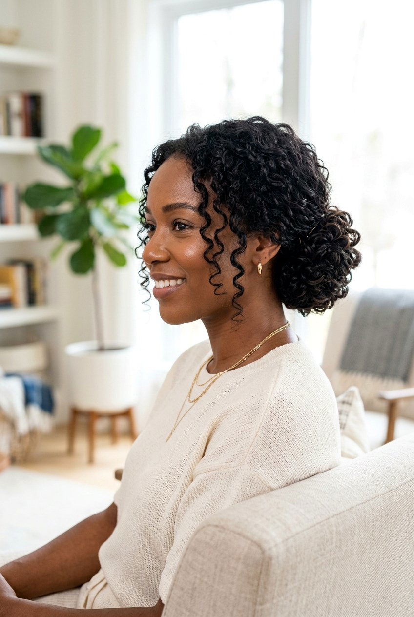 Low Chignon For Curly Hair - 20 modern low chignon - 20 modern low chignon