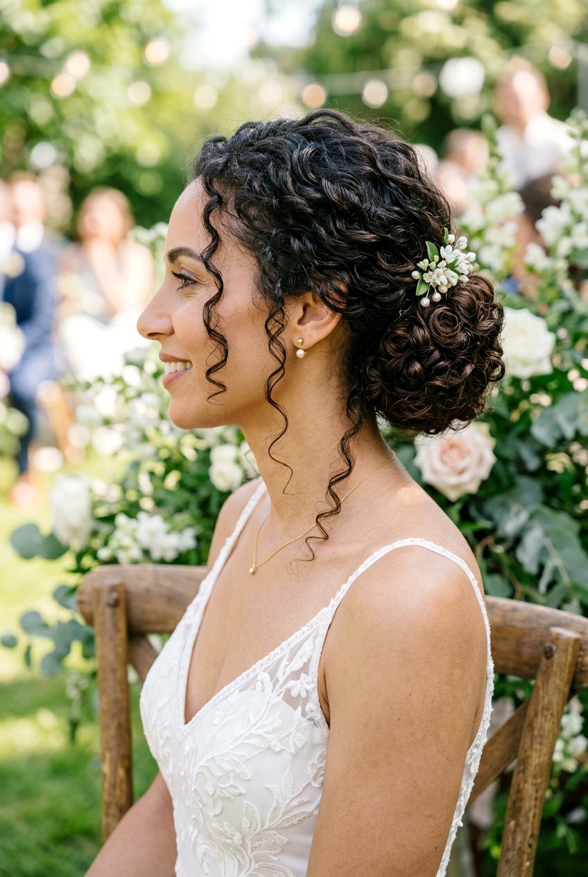 Low Chignon For Curly Hair - 20 elegant low chignon for wedding guest - 20 elegant low chignon for wedding guest