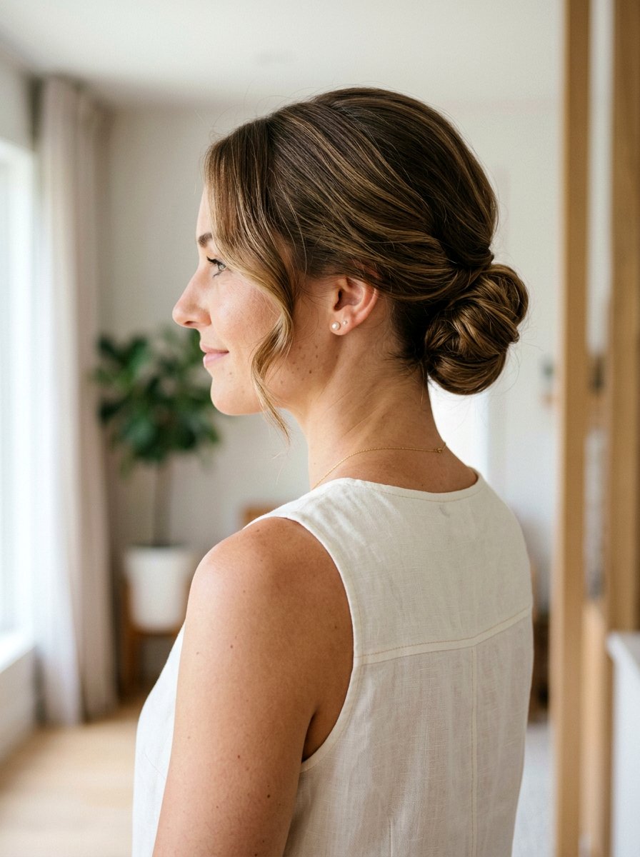 Low Chignon For Hot Days - 20 hot weather hairstyles for women - 20 hot weather hairstyles for women