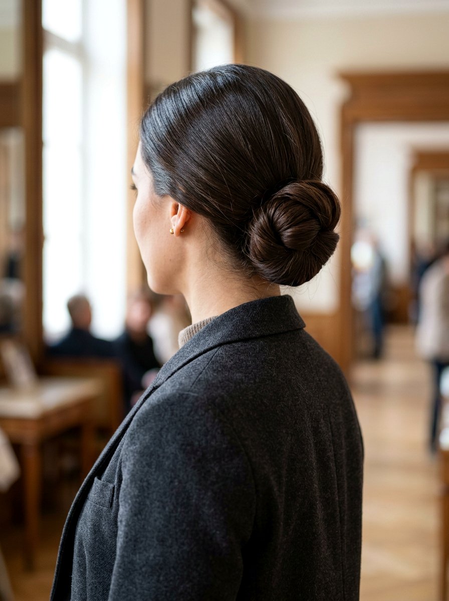 Low Chignon For Long Thick Hair - 20 simple hairstyle for thick long hair - 20 simple hairstyle for thick long hair