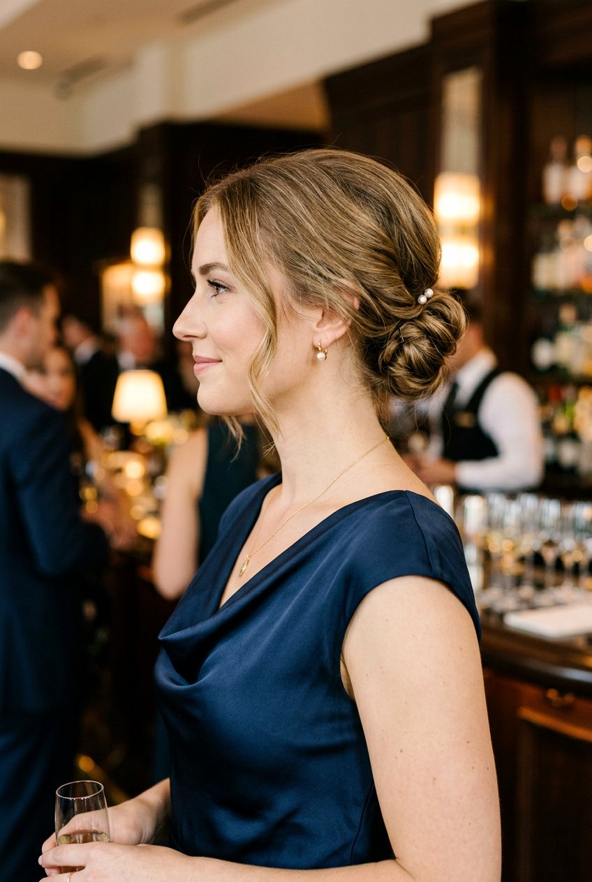 Low Chignon For Short Hair - 20 elegant low chignon for wedding guest - 20 elegant low chignon for wedding guest